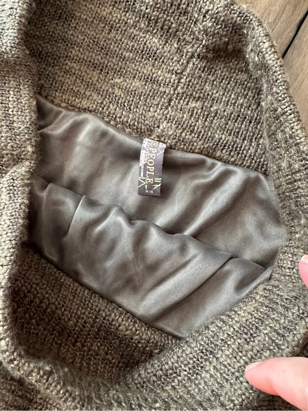 Free People Knit Flared Midi Sweater Skirt in Olive Green #J51